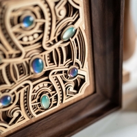 STEREOWOOD Stellar Muse Wood Art, Multi-Layer Decor, Meditation Room Decor, Gift for Friends - Thumbnail 7