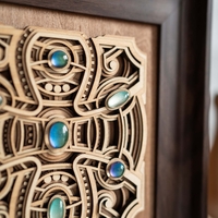 STEREOWOOD Stellar Muse Wood Art, Multi-Layer Decor, Meditation Room Decor, Gift for Friends - Thumbnail 6