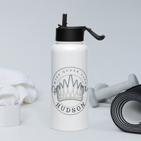 QCOTH Stainless Steel Water Bottle with Straw Lid - Thumbnail 2