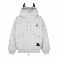 American Doberman Pinscher Ears Hooded Sweatshirt Jacket - Thumbnail 1