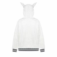 American Retro Striped Puppy Hooded Sweatshirt Jacket - Thumbnail 2