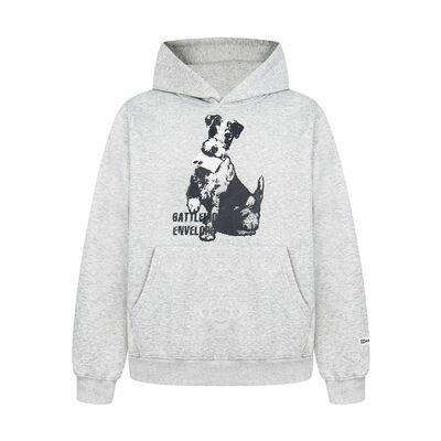 Retro Puppy Print Hoodie