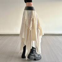 Lace Patchwork Irregular Skirt for Women - Thumbnail 1