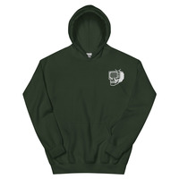 Metamelos Static Skull Hoodie  Embroidered Chest, Hourglass Tape Print - Thumbnail 28