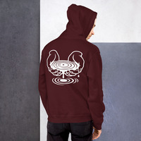 Metamelos "Drip Signal" Hoodie  Embroidered Static Skull Front, Record Pool Back Print - Thumbnail 7