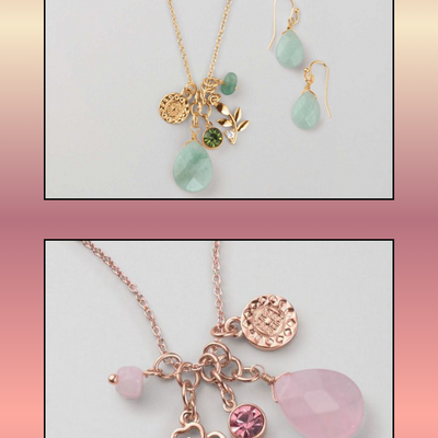 Gem spring glimmers necklace and earring set - final sale - Thumbnail 4