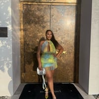 Limeade Mesh Mini Dress - Thumbnail 1