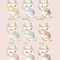 Choose Your Milk Loving Cows Individual Stickers - Thumbnail 1