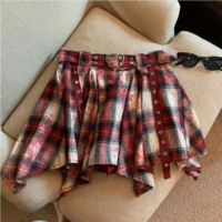 Irregular Hem Gothic Grunge High Waist Skirt - Thumbnail 4