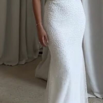 Elegant wedding dress, memraid sequins lace bridal dress bridal gown - Thumbnail 1