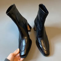 French retro slim boots ankle boots women's stretch boots 2 colors - Thumbnail 2
