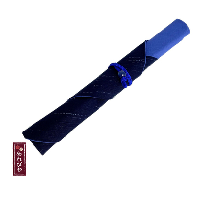 Japanese cotton chopstick sleeve – navy stripe pattern (mcc0004-14-nv)