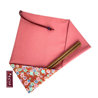 Japanese Cotton Chopstick Sleeve – Red Ume Blossom Pattern (MCC0004-11-UM) - Thumbnail 5
