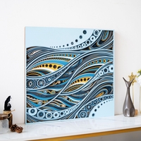 STEREOWOOD Ribbon Multi-Layer Wall Art, geometric wood wall art,3D Wood Wall Art - Thumbnail 3