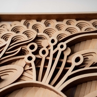 STEREOWOOD Phoenix Multi-Layer Wooden Wall Art, Stereoscopic 3D Decor, Living Room Decor, Bedroom Decor, Laser Cut Arts and Crafts - Thumbnail 8