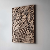 STEREOWOOD Phoenix Multi-Layer Wooden Wall Art, Stereoscopic 3D Decor, Living Room Decor, Bedroom Decor, Laser Cut Arts and Crafts - Thumbnail 2