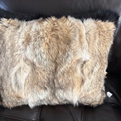 Coyote throw pillow