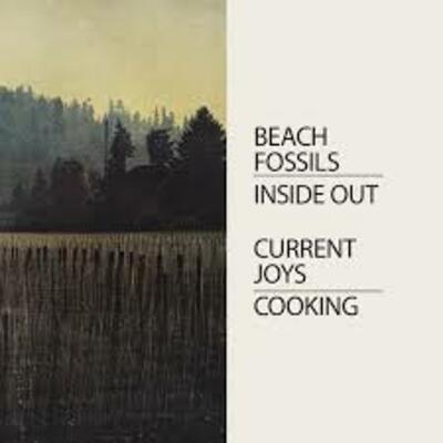 [08/29] current joys & beach fossils - cooking/inside out (opaque white 7 inch)