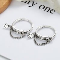 Good Luck Smiley Open Ring - Thumbnail 1