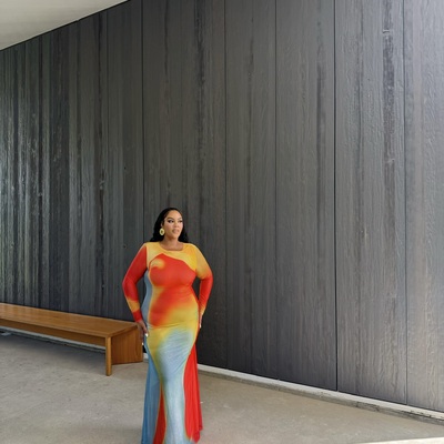 Abstract maxi dress