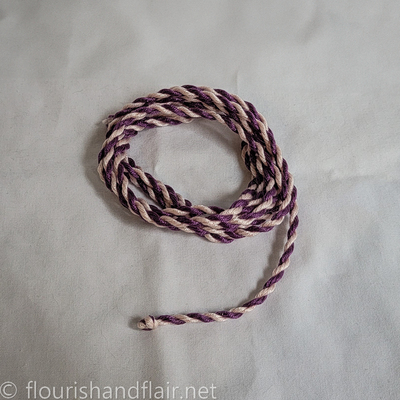 Multi-color cording - purple/white