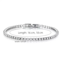 Stainless Steel Zirconia Tennis Bracelet – Gold/Silver - Thumbnail 5
