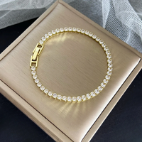 Stainless Steel Zirconia Tennis Bracelet – Gold/Silver - Thumbnail 6