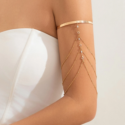 Trendy Arm Jewelry Fashion Sexy Multi-layered Rhinestone Chain