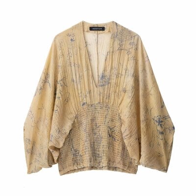 Retro fashion loose printed casual design shirt
