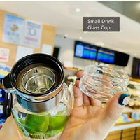 2L Large Capacity Glass Water Bottle Transparent Milk Juice Cup for Tour Outdoor - Thumbnail 7