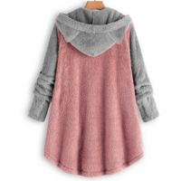 Warm Fleece Hoodie  Pullover with Cat Ears & Pockets - Thumbnail 1