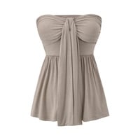 Women's Twisted Pleated Ribbon Tube Top + Long-sleeved Cardigan Jacket Two-piece Set - Thumbnail 6
