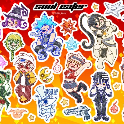 Soul eater sticker sheet