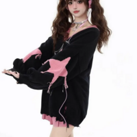 Autumn Winter Loose Casual Sweater Pullover for Women - Thumbnail 6