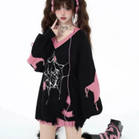 Autumn Winter Loose Casual Sweater Pullover for Women - Thumbnail 7