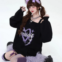 Gothic Knitted Sweater Pullover Women Harajuku Y2K - Thumbnail 7