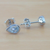 BOXED GIFT SET/Sterling Silver Blue Topaz Teardrop Pendant & Chain/Blue Topaz Necklace/Topaz Jewellery/Topaz Jewelry/November Birthstone/UK - Thumbnail 5