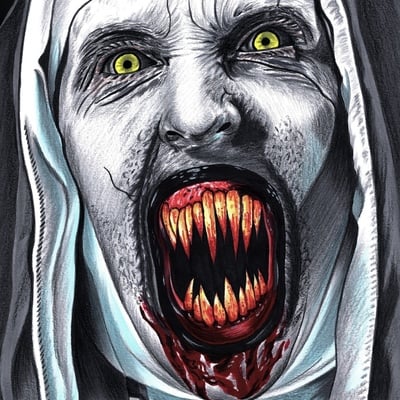 Scary nun print - Thumbnail 1