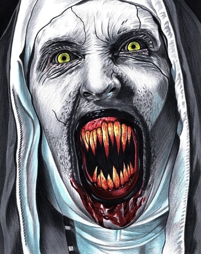 Scary Nun Print
