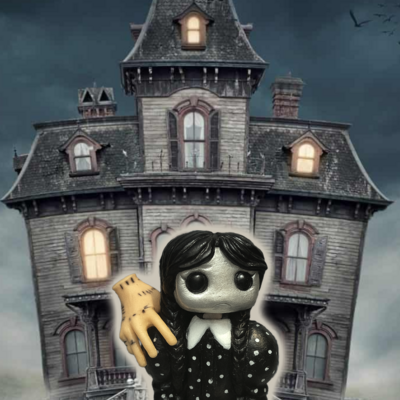 On wednesday we wear black cosplay resin art toy figure (limited edition)