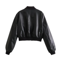 Women’s Autumn Winter Faux Leather Motorcycle Jacket - Thumbnail 1