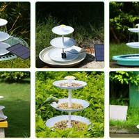3 Tiered Bird Bath with 2.5W Solar Pump, DIY Solar Fountain Detachable and Suitable for Bird Bath, Garden Decoration, Outdoor Bird Feeder - Thumbnail 6