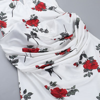 Sexy sleeveless backless rose mini skirt - Thumbnail 1