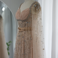 Evening Dresses Luxury Celebrity Beaded Tassel High Slit  - Thumbnail 1