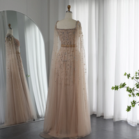 Evening Dresses Luxury Celebrity Beaded Tassel High Slit  - Thumbnail 2