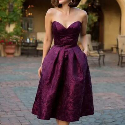 A line tea-length mother of the bride/ groom dresses formal evening dress - Thumbnail 1