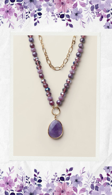 Majestic Plum Layered Necklace