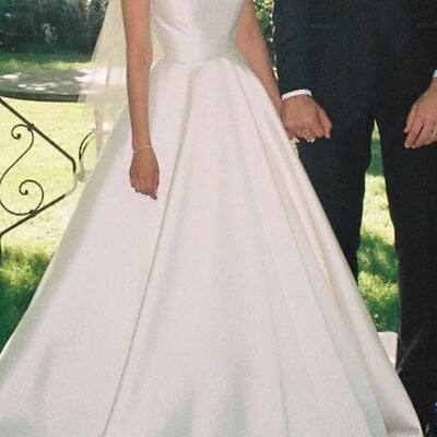 Ball gown wedding dress,satin bridal dress bridal gown