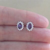 BOXED GIFT SET/Sterling Silver Amethyst Pendant & Chain/Silver Amethyst Necklace UK/Amethyst Jewellery/Amethyst Jewelry/February Birthstone/UK - Thumbnail 6
