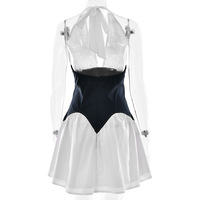 Sleeveless halter neck dress Fashion sexy hot girl backless color matching short skirt - Thumbnail 1